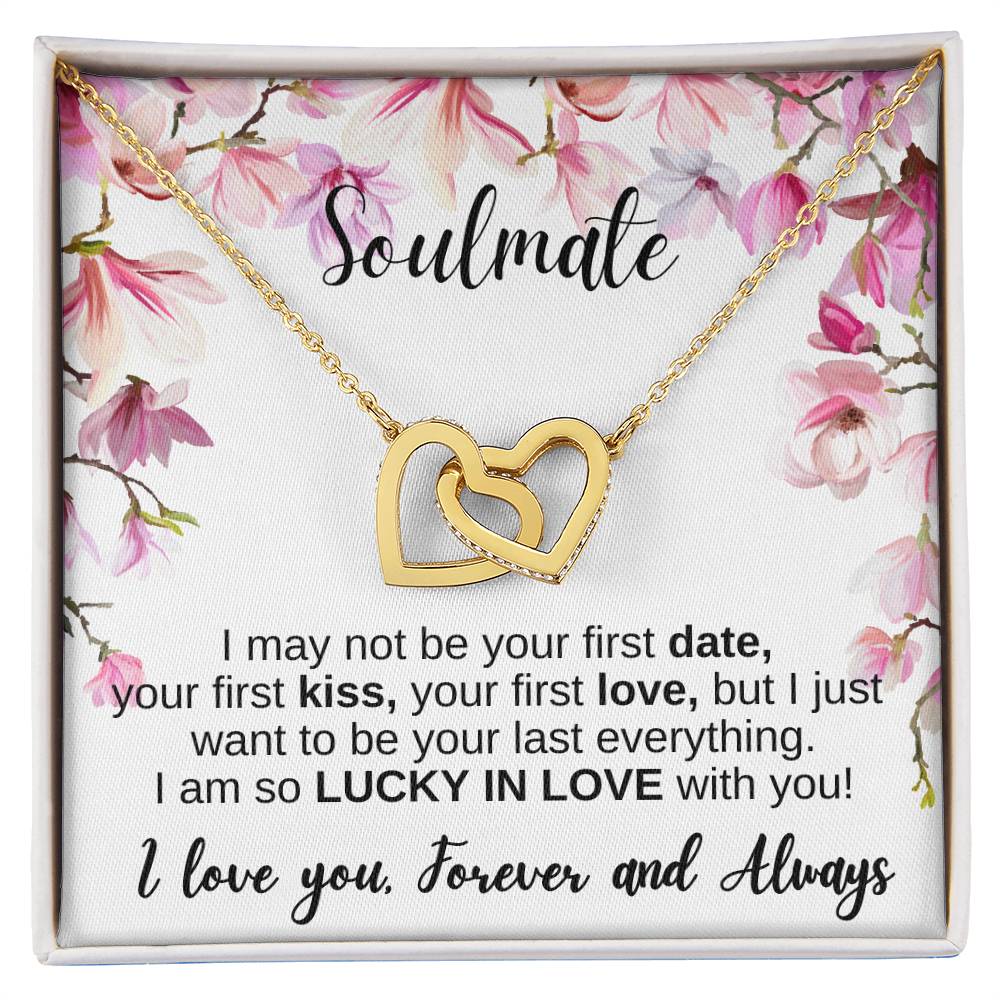 For My Love | Interlocking Heart Necklace | Soul Mate | First Date, First Kiss, First Love