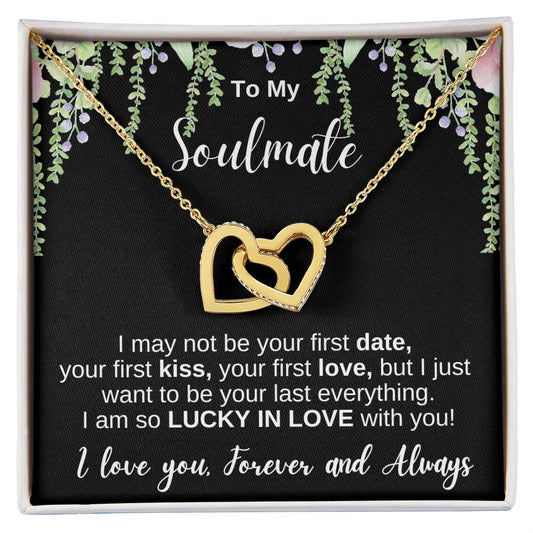 For My Love | Interlocking Heart Necklace | Soul Mate | First Date, First Kiss, First Love