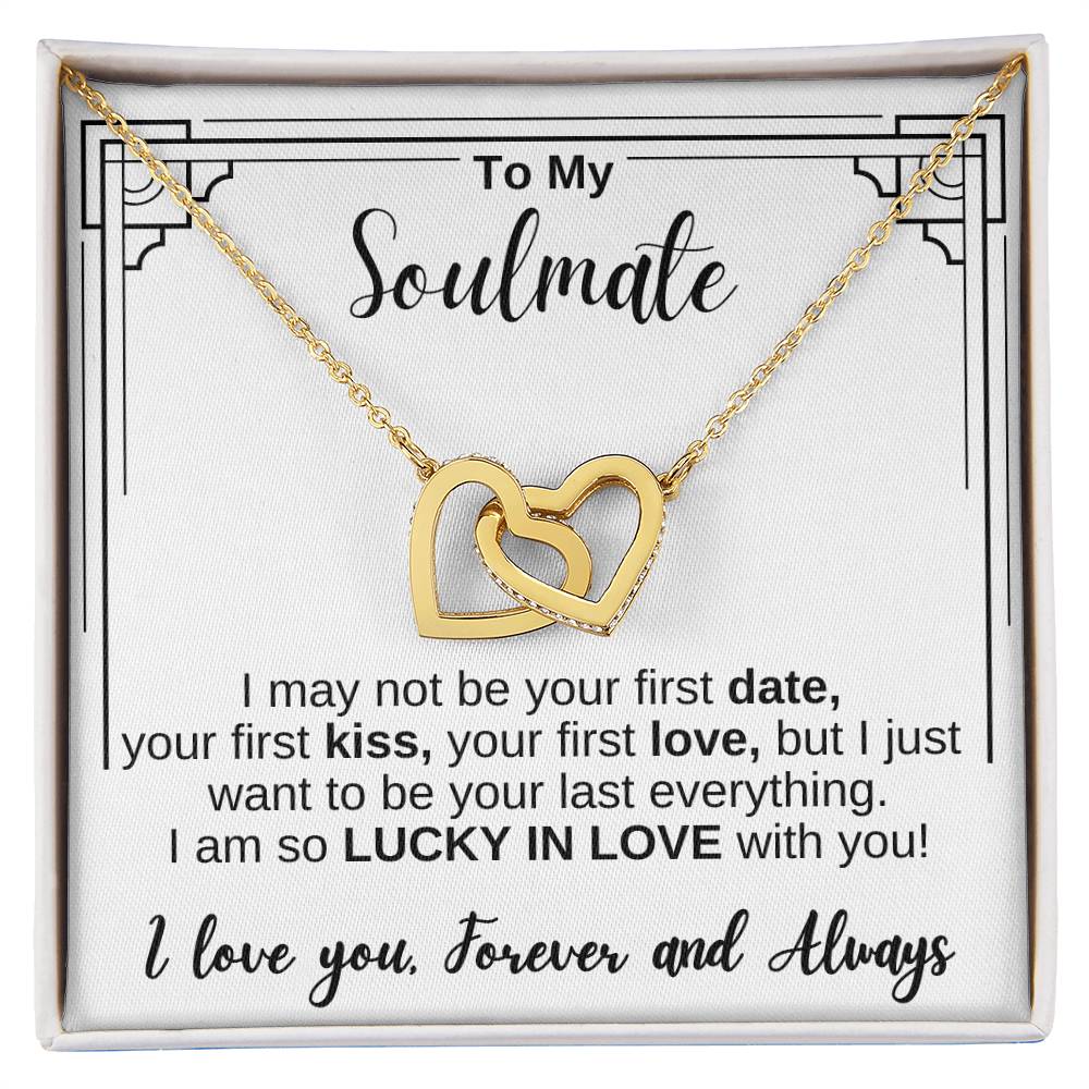 For My Love | Interlocking Hearts Necklace  | Soulmate | First Date, First Kiss, First Love