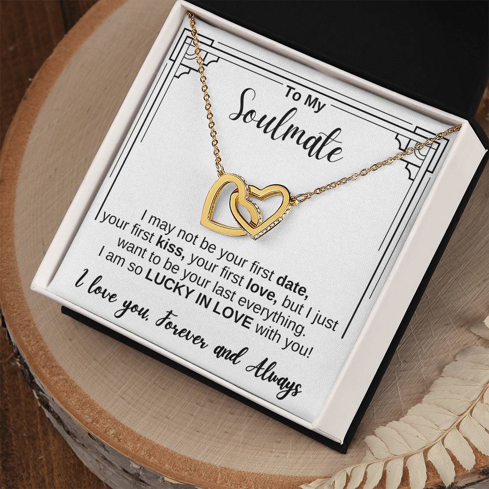 For My Love | Interlocking Hearts Necklace  | Soulmate | First Date, First Kiss, First Love