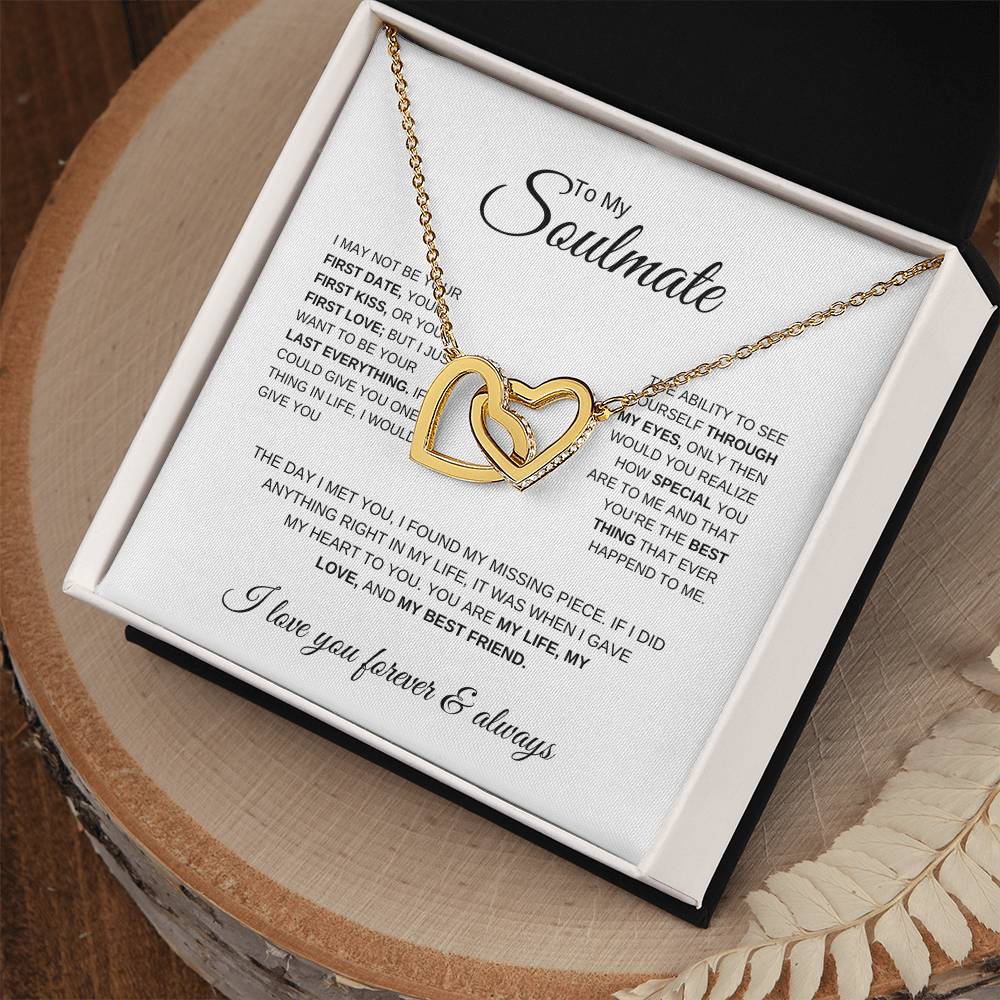 For My Love | Interlocking Hearts Necklace  | Soulmate | First Date, First Kiss, First Love