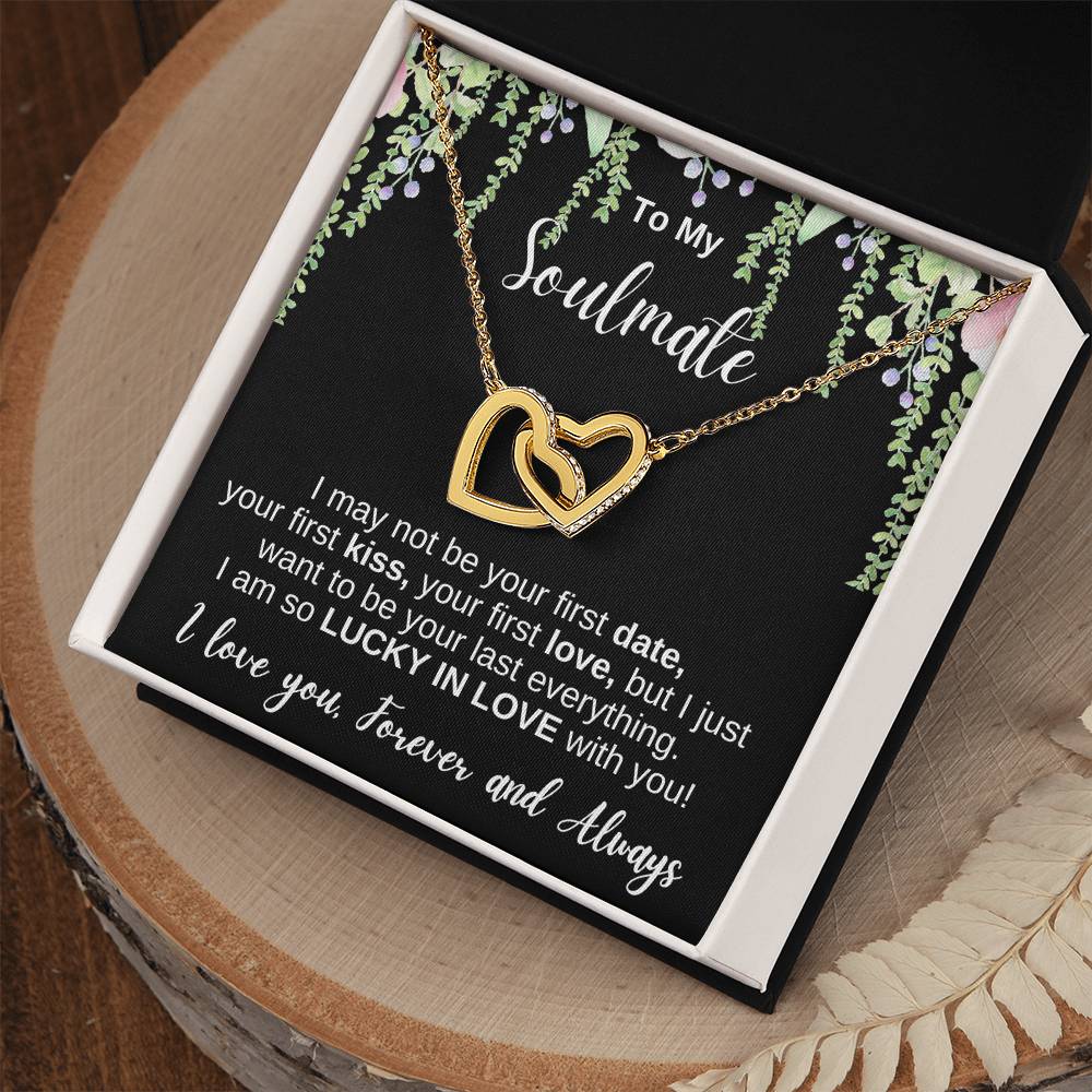 For My Love | Interlocking Heart Necklace | Soul Mate | First Date, First Kiss, First Love