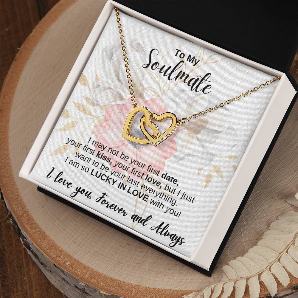 For My Love | Interlocking Heart Necklace | Soul Mate | First Date, First Kiss, First Love