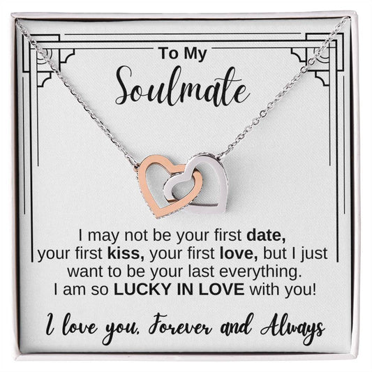 For My Love | Interlocking Hearts Necklace  | Soulmate | First Date, First Kiss, First Love