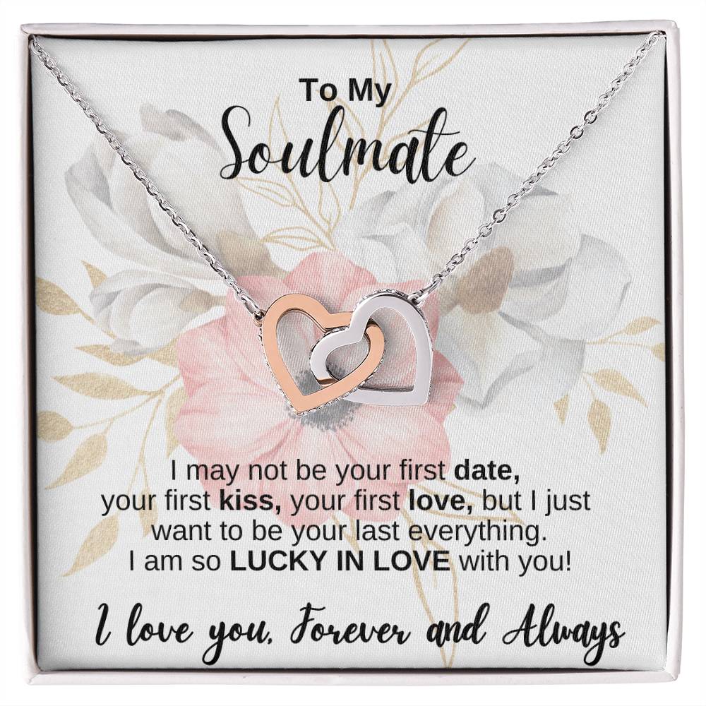 For My Love | Interlocking Heart Necklace | Soul Mate | First Date, First Kiss, First Love