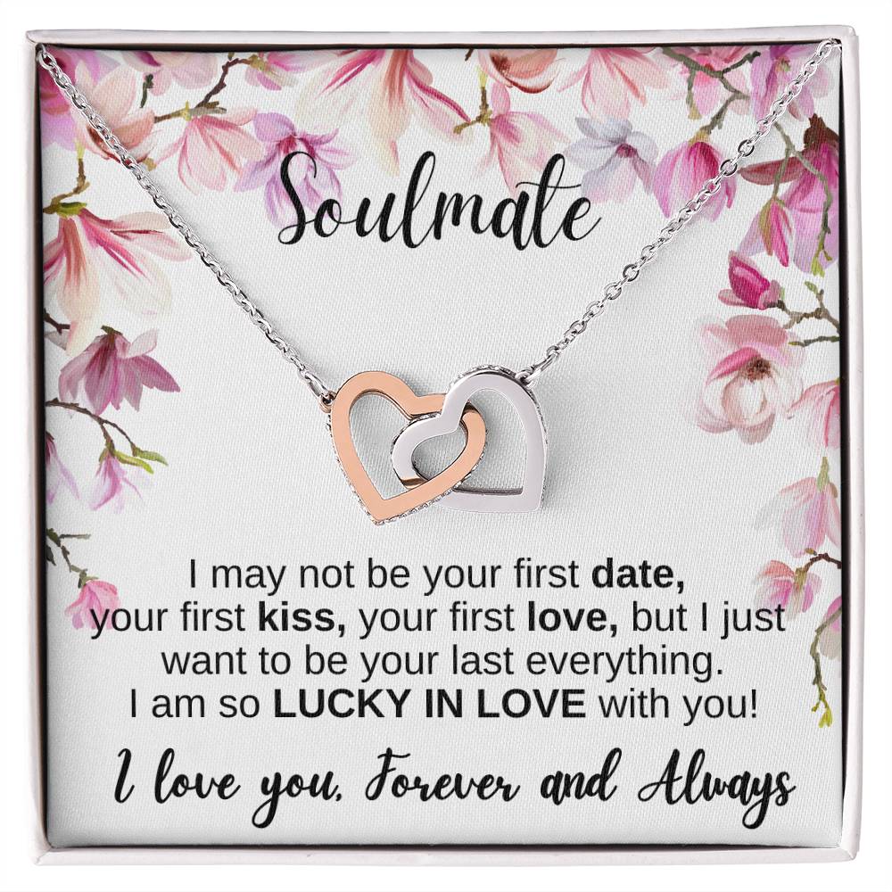 For My Love | Interlocking Heart Necklace | Soul Mate | First Date, First Kiss, First Love