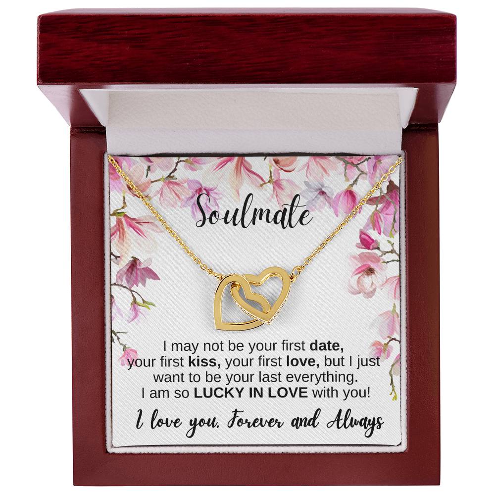 For My Love | Interlocking Heart Necklace | Soul Mate | First Date, First Kiss, First Love