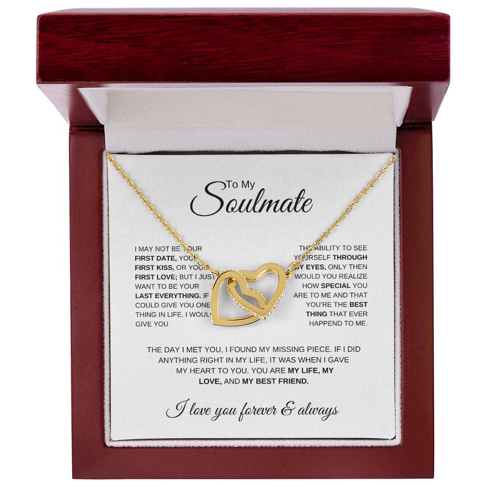 For My Love | Interlocking Hearts Necklace  | Soulmate | First Date, First Kiss, First Love