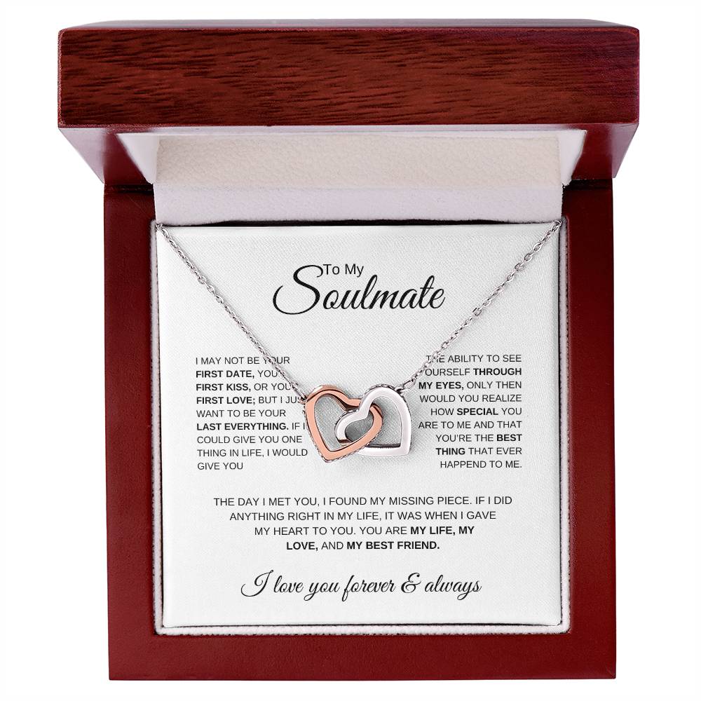 For My Love | Interlocking Hearts Necklace  | Soulmate | First Date, First Kiss, First Love