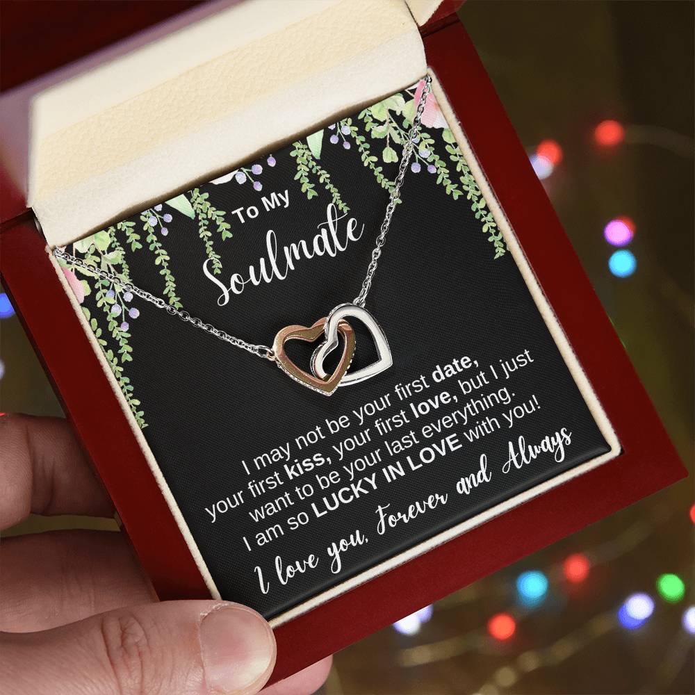 For My Love | Interlocking Heart Necklace | Soul Mate | First Date, First Kiss, First Love