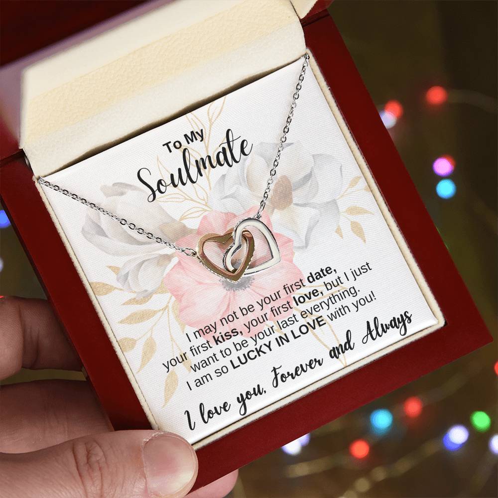 For My Love | Interlocking Heart Necklace | Soul Mate | First Date, First Kiss, First Love