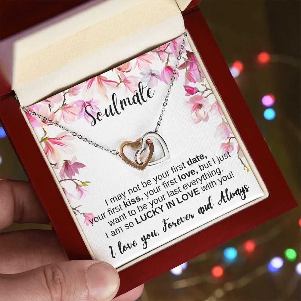 For My Love | Interlocking Heart Necklace | Soul Mate | First Date, First Kiss, First Love