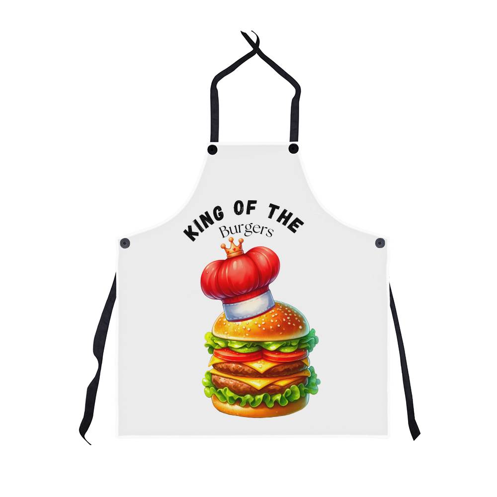 King Of The Burges Grilling Apron Durable High Quality Material with Adjustable Straps