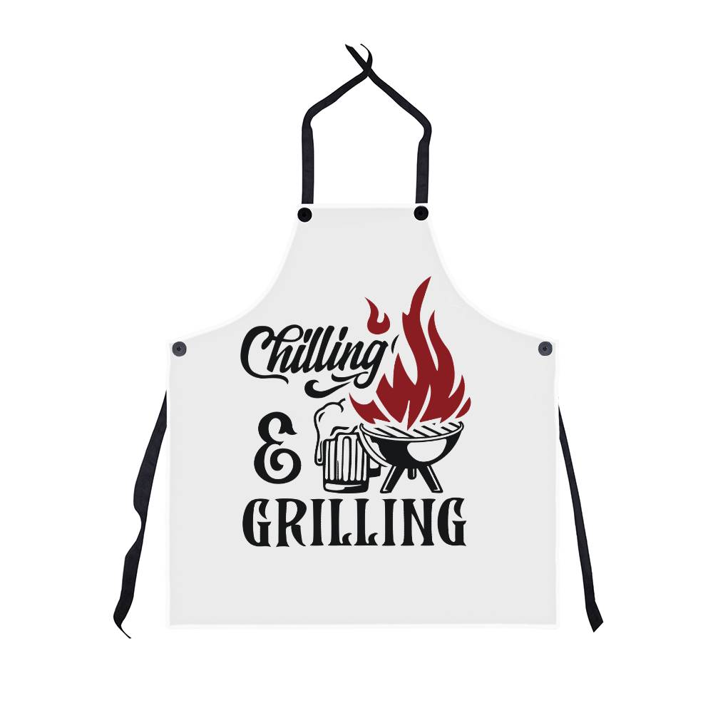 Chilling and Grilling - Grilling Apron |  Durable High Quality Material with Adjustable Straps