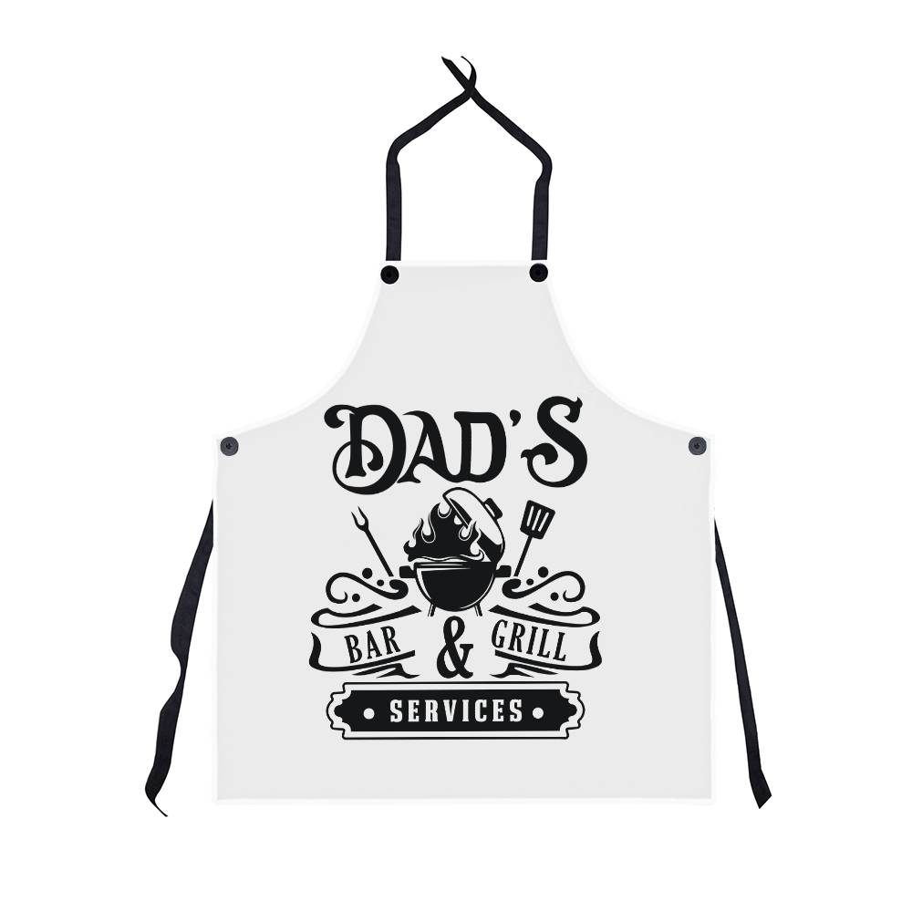 Dad's Bar & Grill Services | Grilling Apron | Durable High Quality Material with Adjustable Straps