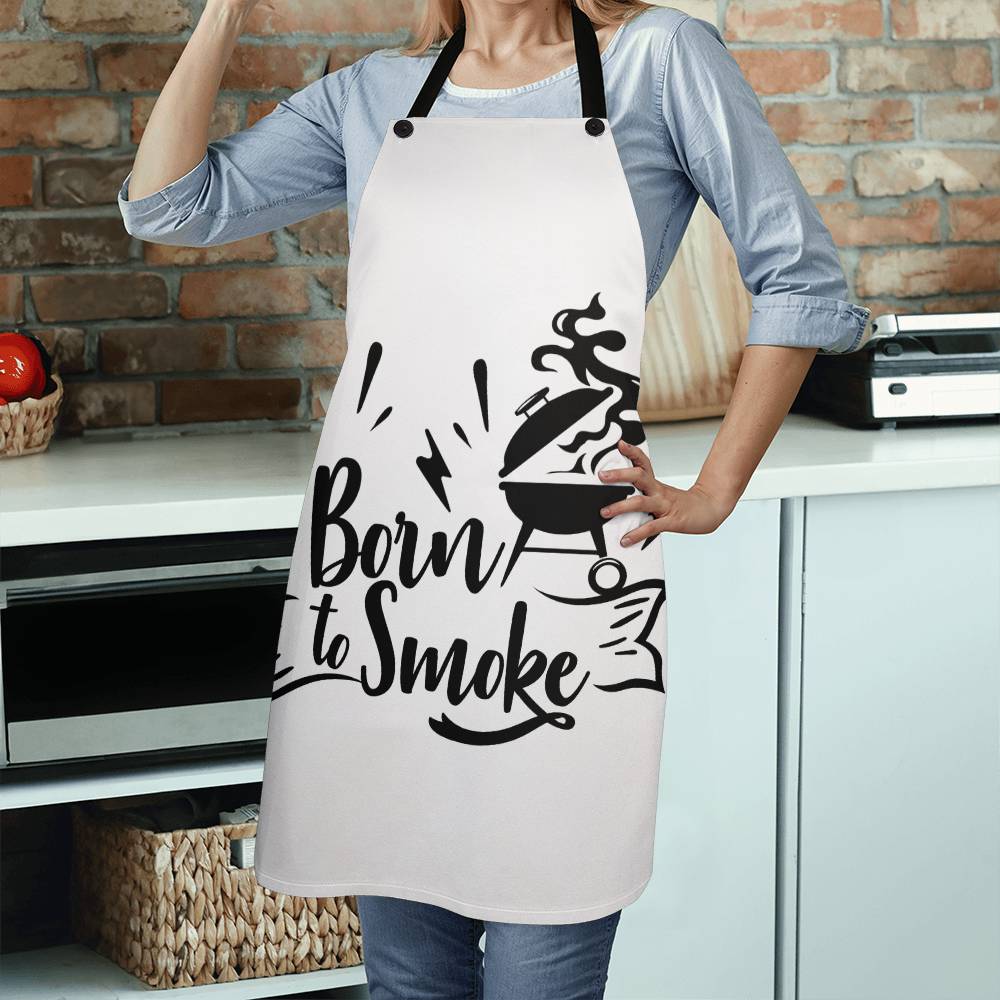 Born to Smoke Grilling Apron  | Durable High Quality Material with Adjustable Straps