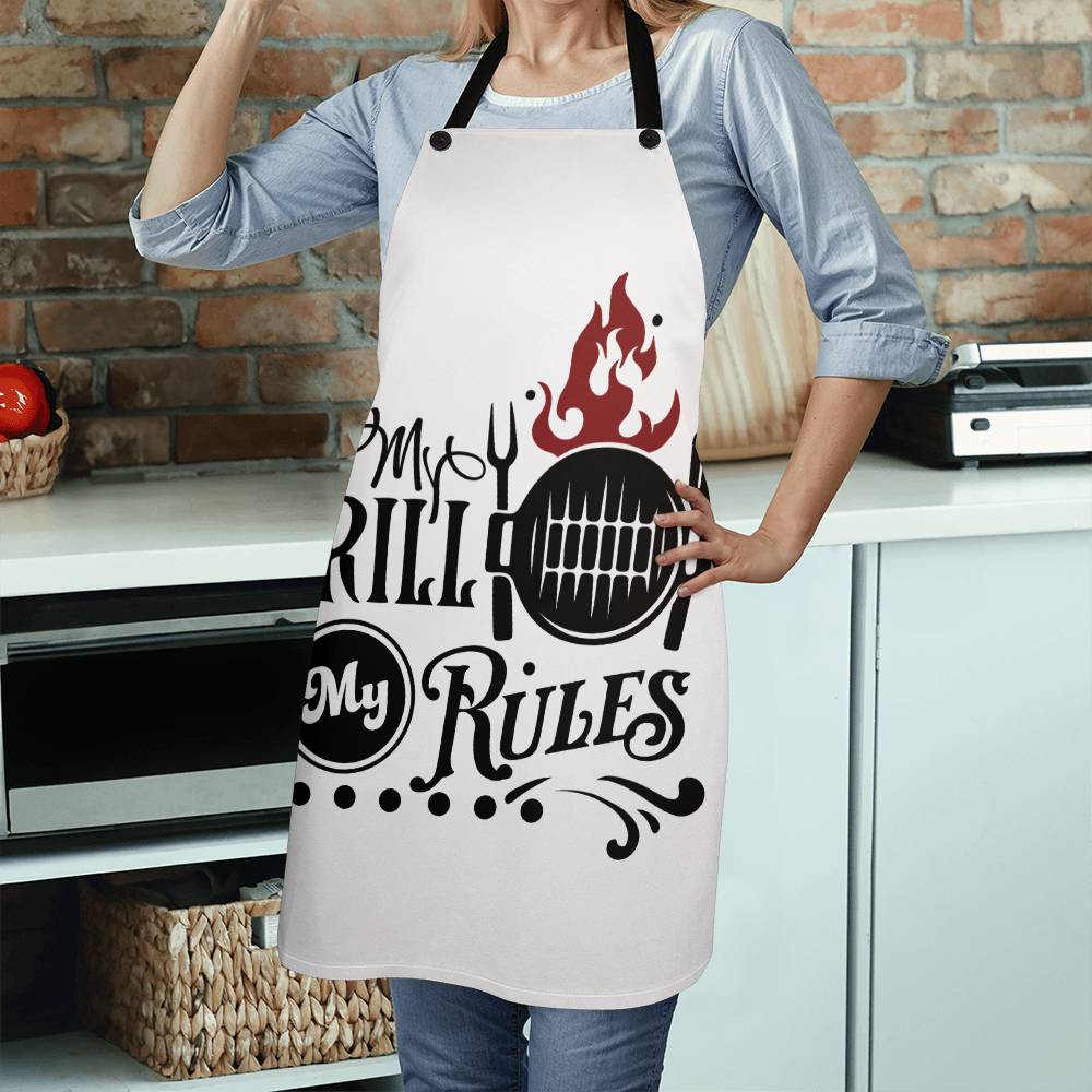 My Grill My Rules Grilling Apron  | Durable High Quality Material with Adjustable Straps