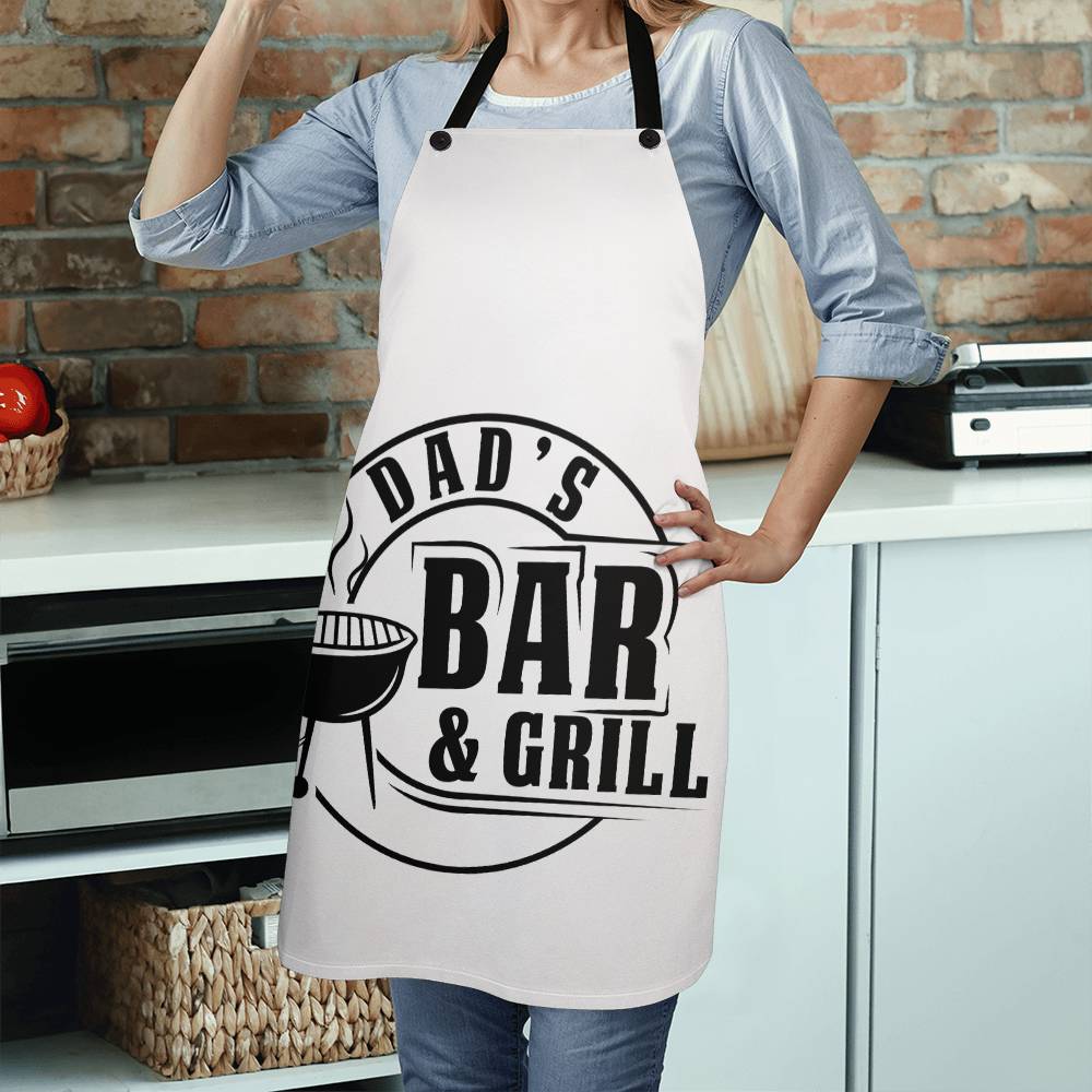 Dad's Bar & Grill Grilling Apron | Durable High Quality Material with Adjustable Straps