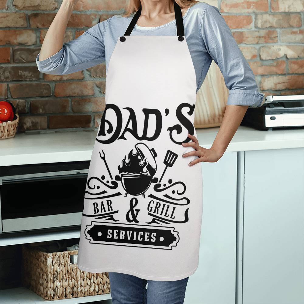 Dad's Bar & Grill Services | Grilling Apron | Durable High Quality Material with Adjustable Straps