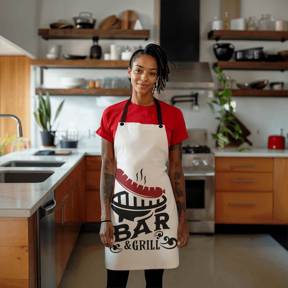 Bar and Grill Grilling Apron | Durable High Quality Material with Adjustable Straps