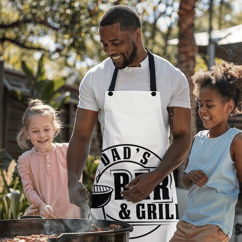 Dad's Bar & Grill Grilling Apron | Durable High Quality Material with Adjustable Straps