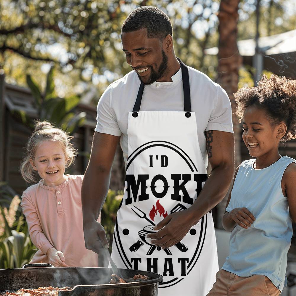 I'd Smoke That Grilling Apron | Durable High Quality Material with Adjustable Straps