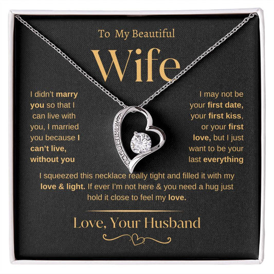 To my Beautiful Wife | From Husband | Forever Love Necklace