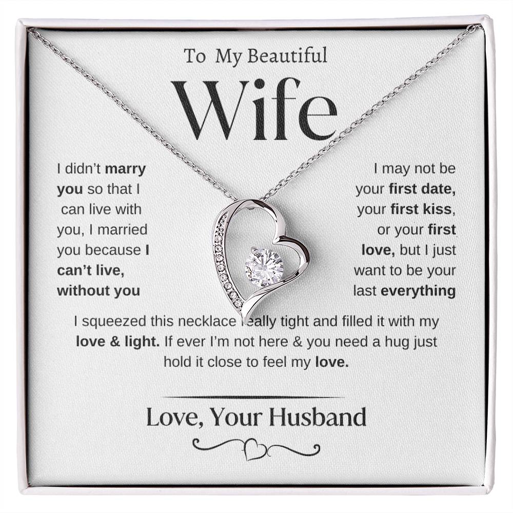 To my Beautiful Wife | From Husband | Forever Love Necklace