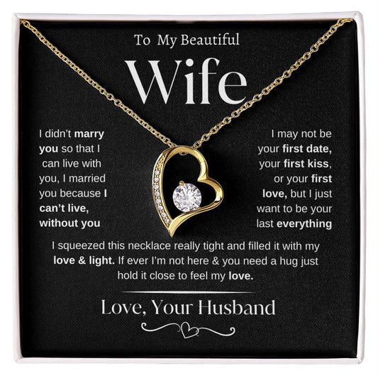 To my Beautiful Wife | From Husband | Forever Love Necklace