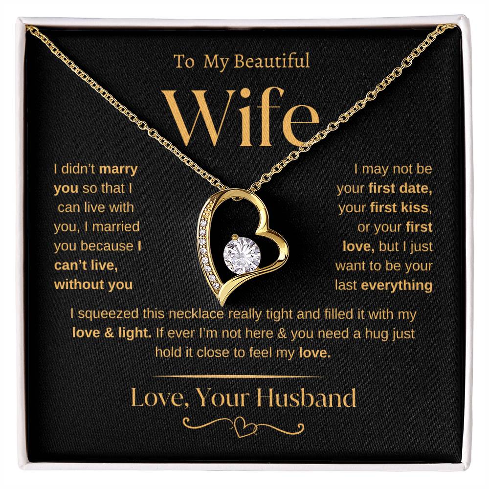 To my Beautiful Wife | From Husband | Forever Love Necklace