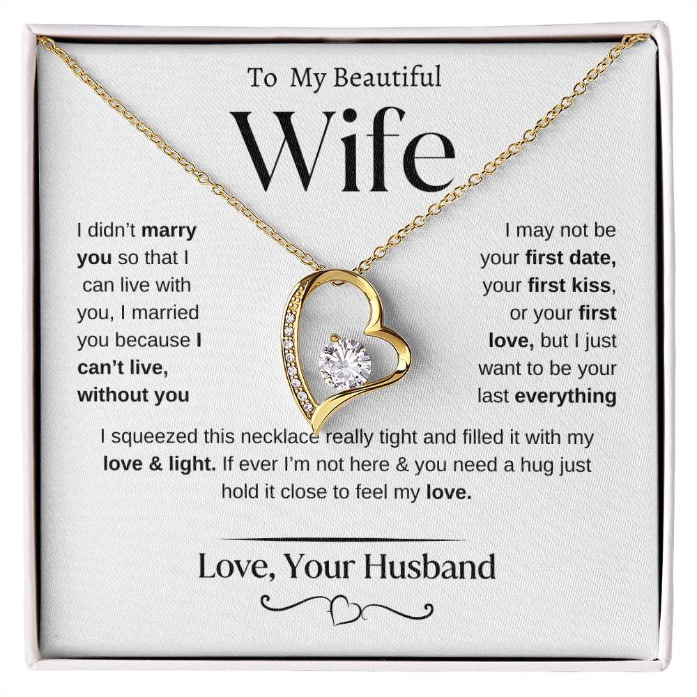 To my Beautiful Wife | From Husband | Forever Love Necklace