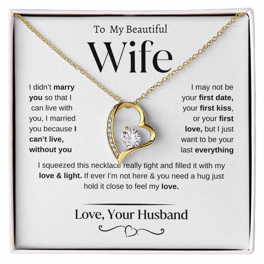 To my Beautiful Wife | From Husband | Forever Love Necklace