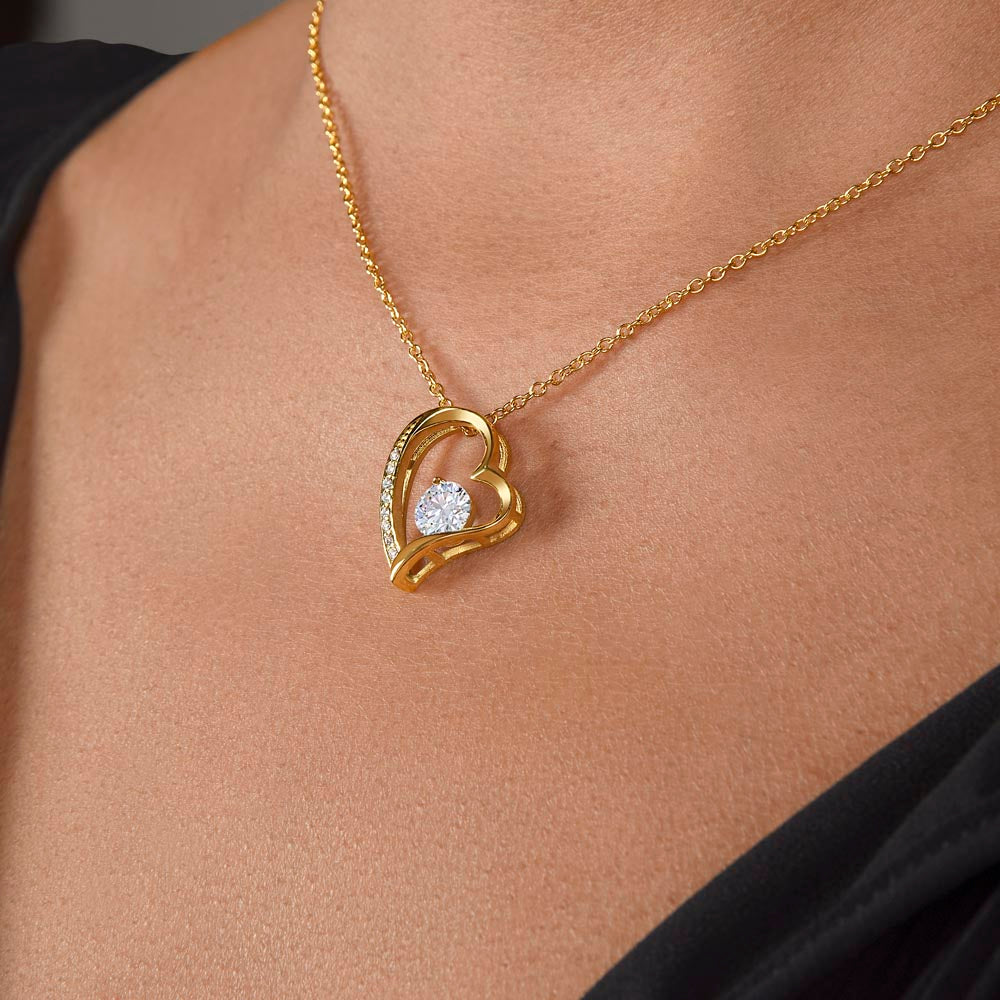 To My Beautiful Wife | Generic From Line | Forever Love Necklace | Gold on Black